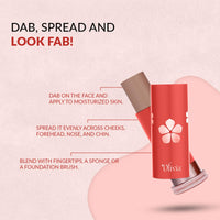 Olivia SkinSync Make Up Stick Foundation With SPF 25, Lightweight, Full Coverage Foundation With Natural Finish Face Makeup, Waterproof & Sweatproof Foundation Stick - 15g| Shade - 06 Peach Pie