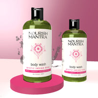 Nourish Mantra Mystic Indian Rose Exfoliating Body Wash | For Radiant Skin & Gentle Exfoliation | Infused With Argan Oil & Moringa Extracts | Suits All Skin Types | Perfect For Men & Women | 300ml