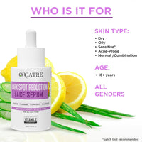 Orgatre Dark Spot Correcting Face Serum for Glowing Skin | With 2% Kojic Acid, Alpha Arbutin & Niacinamide | Reduces Dark Spots, Acne Marks Corrector, Pigmentation & Blemishes – 30ml
