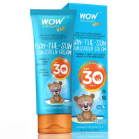 WOW Skin Science Kids Ban-The-Sun Sunscreen Cream For Combination Skin, Spf 30 Pa++ - No Parabens, Silicones, Oxide Color, Mineral Oil And Benzophenone, 100 Ml, Pack Of 1
