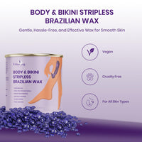 Urban Yog Beans Wax Liposoluble Stripless Wax (400g) – Quick Heating, Painless At Home Brazilian Waxing Kit for Delicate Areas & Unwanted Bikini Hairs, No Strips, More Coverage