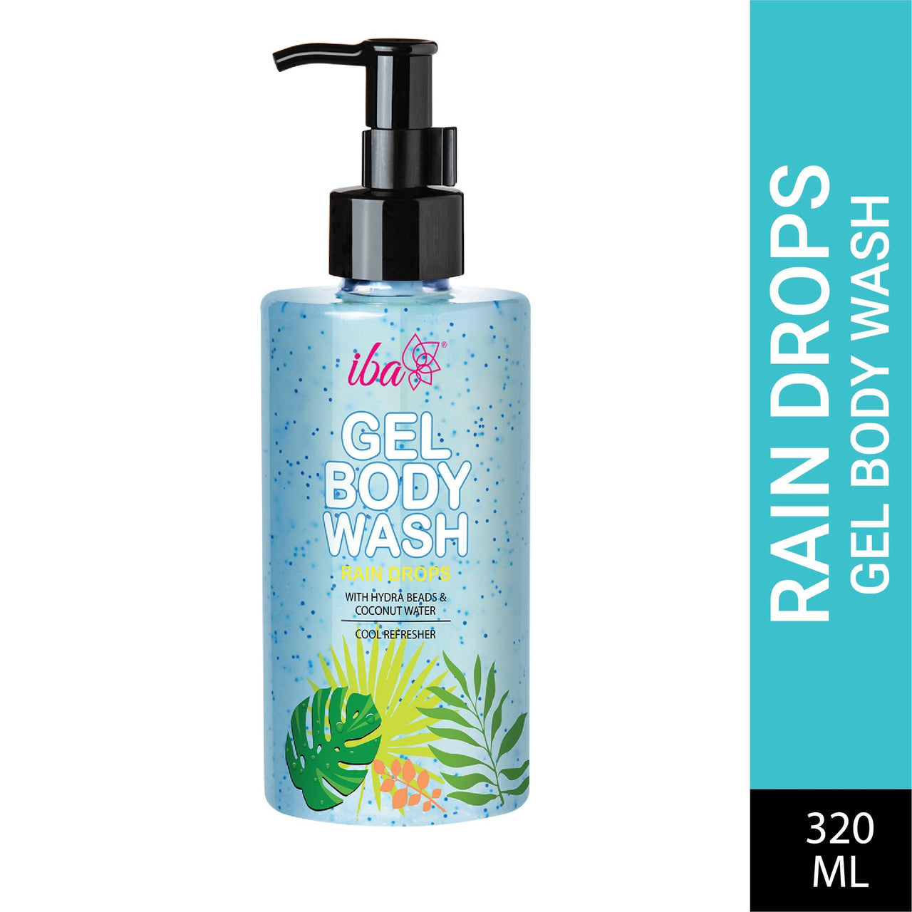 Iba Rain Drops Gel Body Wash | No Parabens No Sulfates | For Cleansing & Tan Removal | Halal Certified & Vegan - 320ml