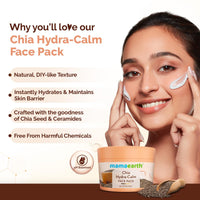 Mamaearth Chia Hydra-Calm Face Pack with Chia Seed & Ceramides for Healthy Skin Barrier - 200g | DIY-like Texture | Instant Hydration & Glow | Gel Cream Cooling Mask | Free From Harmful Chemicals | All Skin Types