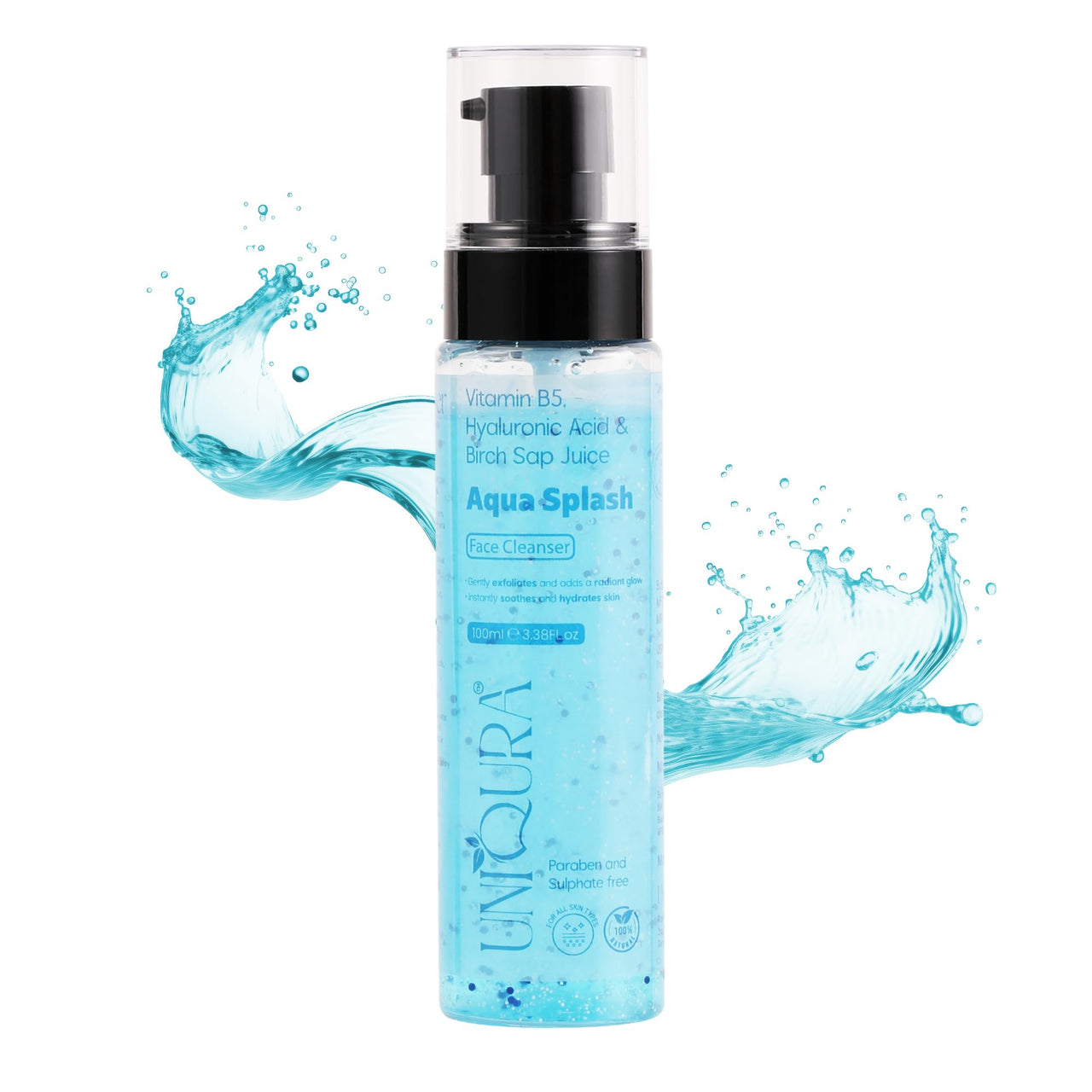 Uniqura Hyaluronic Acid Face Cleanser for Dry skin With Alpha Arbutin , Vitamin B5 & Birch Sap Juice | Daily Face Wash for Cleanses & Brightens Skin , Reduces Dark Spot | Hydrating Face Wash for Men & Women | All Skin Type Cleanser | 100 Ml