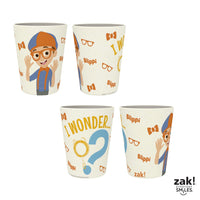 Zak Designs Blippi Kids Dinnerware Set 3 Pieces, Durable and Sustainable Melamine Bamboo Plate, Bowl, and Tumbler are Perfect For Dinner Time With Family (Blippi, TABBS) 8