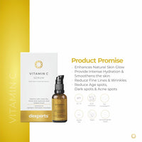 Brinton d'experts Vitamin C Serum with Green Tea, Ferulic Acid, Hyaluronic Acid | Correction of Age Spots, Dark Spots & Acne Spots | Reduces Fine Lines & Wrinkles | For All Skin Types 30ml