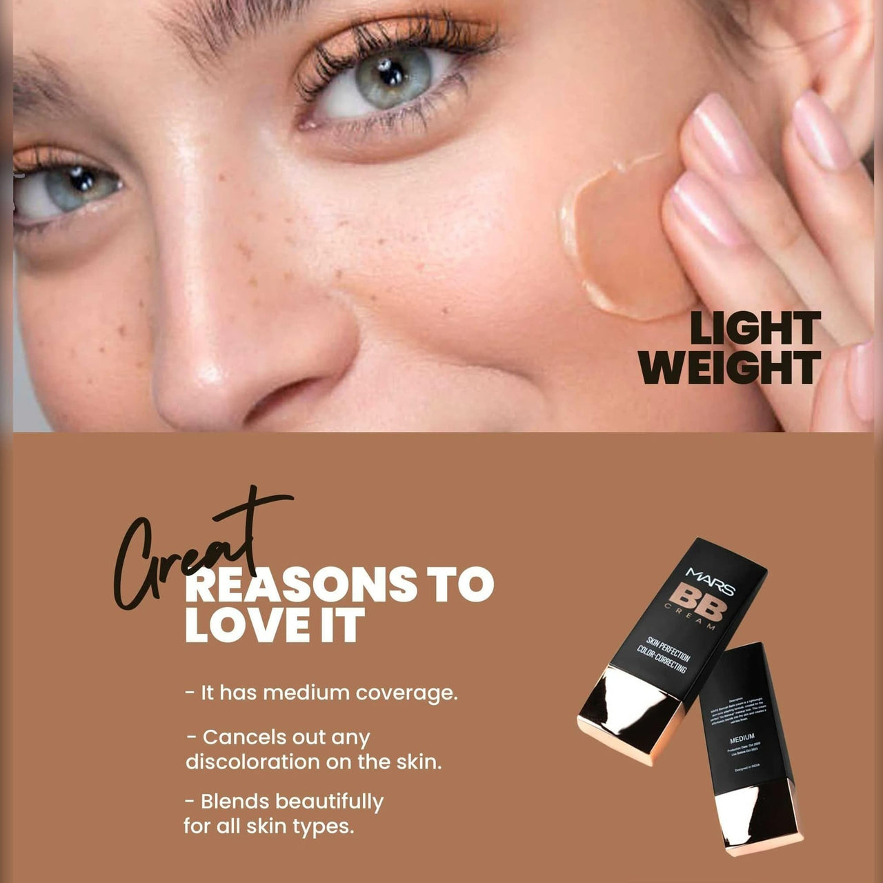 MARS Long Lasting Crayon Lipstick up to 12 Hours Stay | Matte Finish | Waterproof | Won't Smudge Won't Budge Lip Crayon (3.5 gm) (18-I Am Confident) BB Cream Lightweight Foundation (30 ml) (Tan)