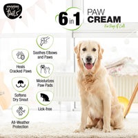 Wagging Tails Paw Cream for Pets Natural Care 50g | Daily Use to Smooth and Repair Damaged Skin | Heals, Repairs, and Moisturizes Cracked Paws, Elbows, and Dry, Itchy Snouts of Dogs, Cats, and Puppies
