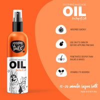 Wagging Tails Soothing Massage Pets Oil - 200 ml -Pack of 2 |Massage Oil for Dogs, Cats, and Pets with Vitamin E | Natural Oil use to Controls Hair Fall & Improves Coat Shine and Softness