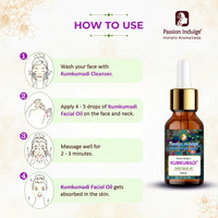 Passion Indulge Kumkumadi Kit-Kumkumadi Natural Handmade Bath Bar, Kumkumadi face Cleanser & Kumkumadi Facial oil