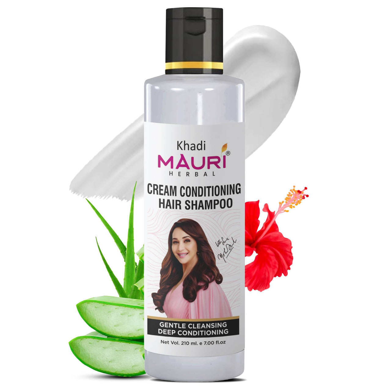Khadi Mauri Herbal Cream Conditioning Shampoo | Anti Hairfall & Deep Conditioning | 210 ml