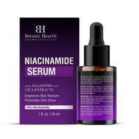 Botanic Hearth 10% Niacinamide Face Serum 30 ml with Allantoin, Zinc PCA, Cica & Hyaluronic Acid | Minimize Pores, Correct Dark Spots, Even Skin Tone | All Skin Types | For Women & Men