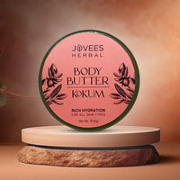 Jovees Herbal Kokum Body Butter For Dry, Itchy Skin & Stretch Marks | Kokum,Cocoa Butter,Almond & Olive Oil | Non - Sticky Intense Moisturization For All Skin Types- 200 gm
