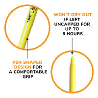 BIC Brite Liner Highlighter, Chisel Tip, Fluorescent Blue Ink, 12 per Pack (BL11-BE) 12 Count (Pack of 1) MARKING