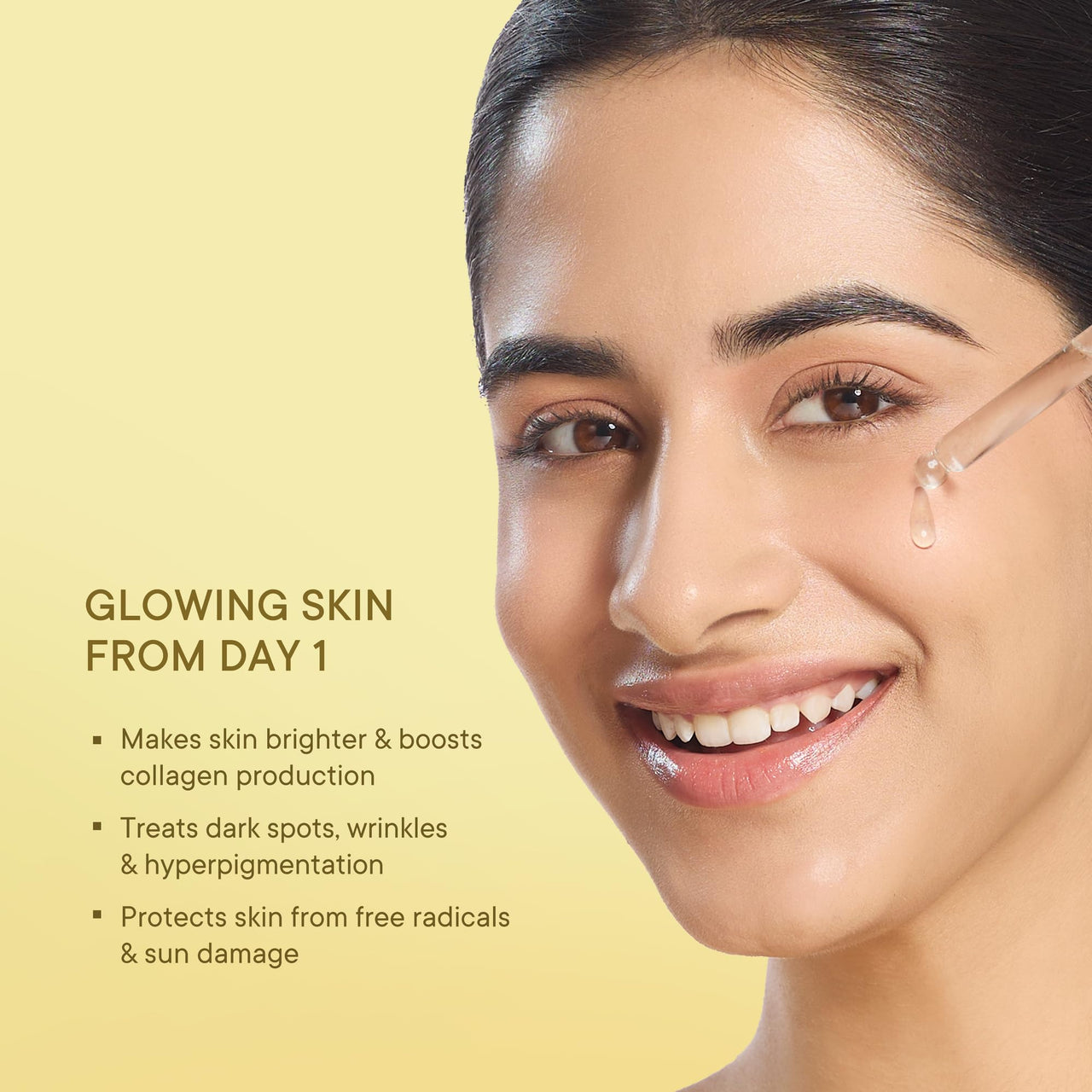 QUENCH BOTANICS Quench Vitamin C Glow Boost Face Serum with 5% Ethyl Ascorbic Acid | Brightening Serum for Dark Spots & Uneven Skin Tone | Highly Stable & Non Irritating | Made in Korea (30ml)