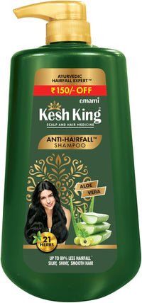 Kesh King Ayurvedic Anti-Hairfall Shampoo | Reduces hairfall | 21 Ayurvedic herbs | No Paraben & No Silicon | Enriched with Aloe Vera, Bhringraja & Amla | 1000 ml