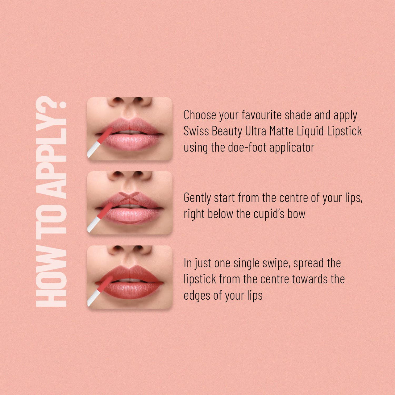 Swiss Beauty Ultra Smooth Matte Lip Liquid Lipstick, Smooth Lip Color, Weightless Finish, Silky Matte Finish, Shade- Pure Red, 6ml