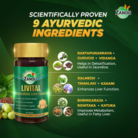 Zandu Livital Liver Tablets – Clinically Proven for Liver Detox & Health Support in 2 Months | 90 Tabs | Ayurvedic Formula with Bhringaraj & Guduchi | 100% Ayurvedic Ingredients