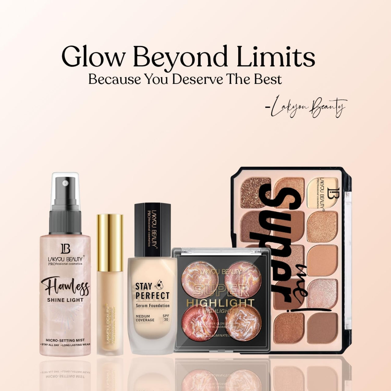 Lakyou Beauty Stay Perfect Serum Foundation 30ml | Medium Coverge with SPF 30 | 24HRS wear for radiant and healthy looking skin (Natural Beige)