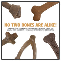 Pet Qwerks Zombie BarkBone - Nylon Dog Bone for Moderate Chewers - Bacon Flavor - 9.5