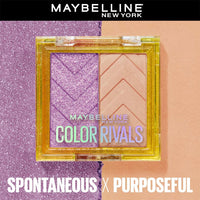 Maybelline New York Color Rivals Pigmented Eyeshadow Palette - Spontaneous x Purposeful, Long-lasting Shimmer & Matte Eyeshadow. Color Rivals Eyeshadow Palette is Waterproof & Sweatproof | 3g