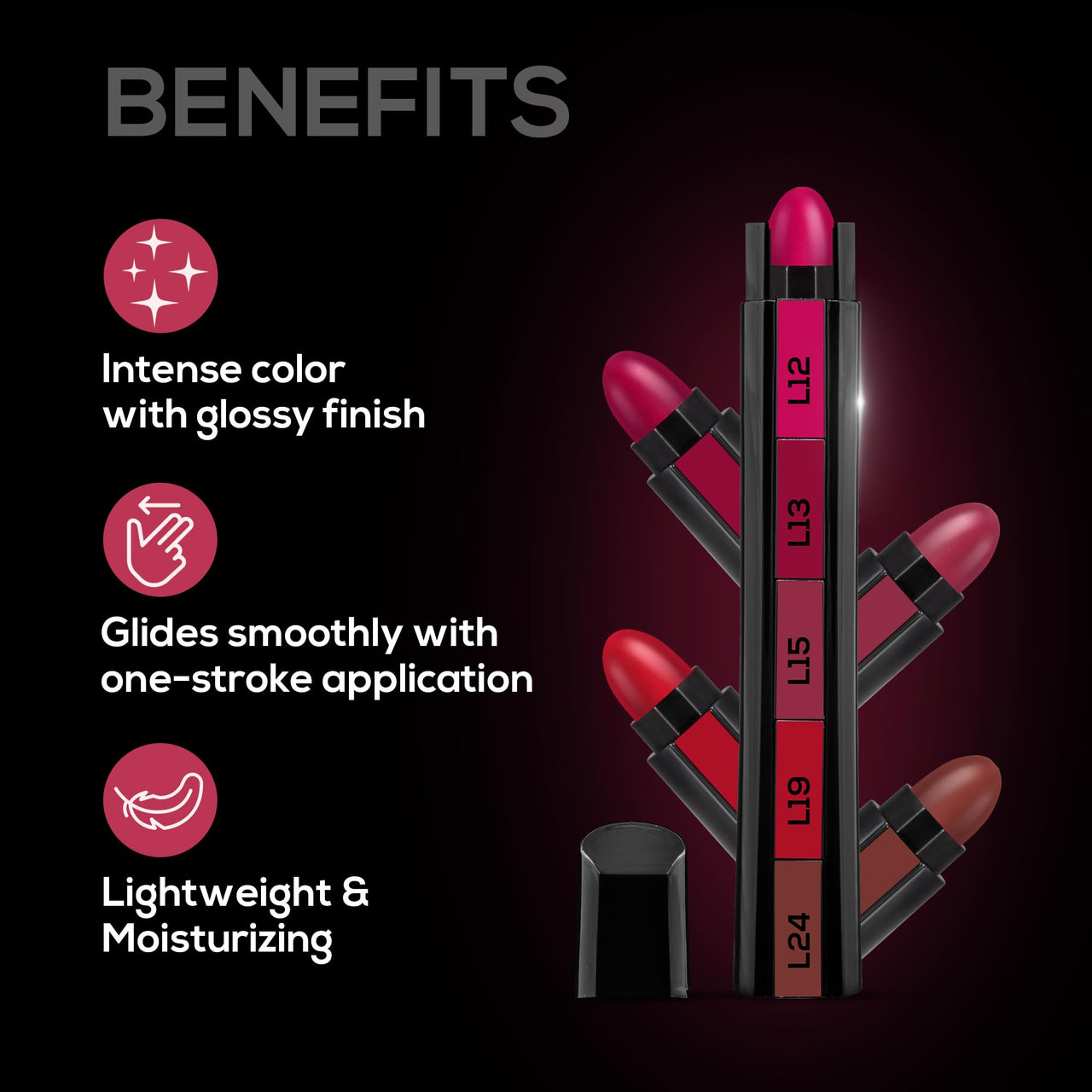 RENEE FAB 5 Glossy 5 in 1 Lipstick 7.5 Gm & RENEE Stay With Me Mini Matte Lip Color, Long Lasting, Non Transfer, Water & Smudge Proof