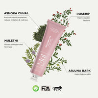 Mul Secrets Wellness Rejuvenate Skin Tightening Face Mask & Scrub 50 ml - Gel Mask with Peptides & Rosehip, For all Skin Types, Reduces Fine Lines & Wrinkles, Instant Glowing Plump Skin, (15+ Uses)