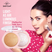 Shryoan Sparkle Make It Pigment Highlighter Palette| Paraben Free & Non-Sticky with Long Wear, Shimmer Finish & Highly Pigmented (12g) (Shade 02)