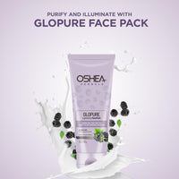 Oshea Herbals Glopure Lightening Face Scrub for All Skin Types | Glow, Exfoliation & Remove Impurities | Enriched with Blackberry & Licorice Extracts - 100g