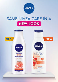 NIVEA Body Lotion Natural Glow, Cell Repair, Spf 15 & 50X Vitamin C 400ml (Pack of 3)