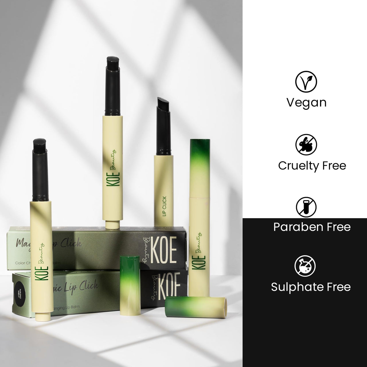 Koe Beauty Magic Melt Lip Click Lip Gloss | Natural Colour - Changes Colour Based On Lips Natural PH For The Perfect Match | Light, Non-Sticky & Super Hydrating | 1.6g