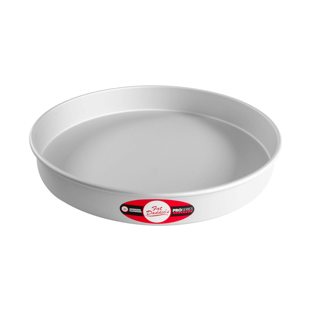 Fat Daddio's  Anodized Aluminum Round Cake Pan, 14 x 2 Inch, Silver 2" Depth