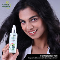 Nature Nuskha Protein Rich Hair Growth Oil with Rosemary, Avacado Oil & Vitamin E | Hair Fall Control, Anti Dandruff & Damaged Hair Repair Formula, Non-Sticky, No Paraben, for Women & Men, 100ml