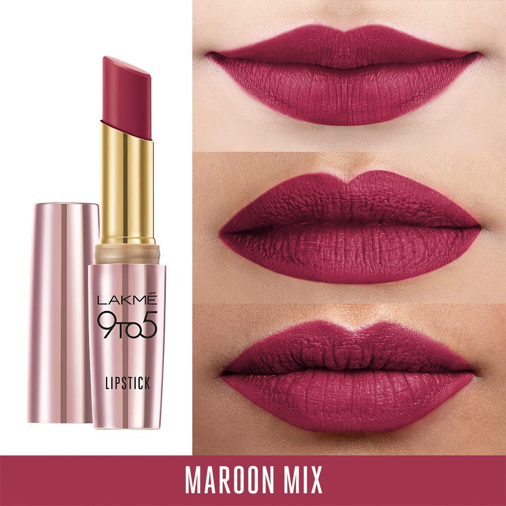 Lakmé Lip Color Deep Wine (Matte) & Lip Color Maroon Mix (Matte)