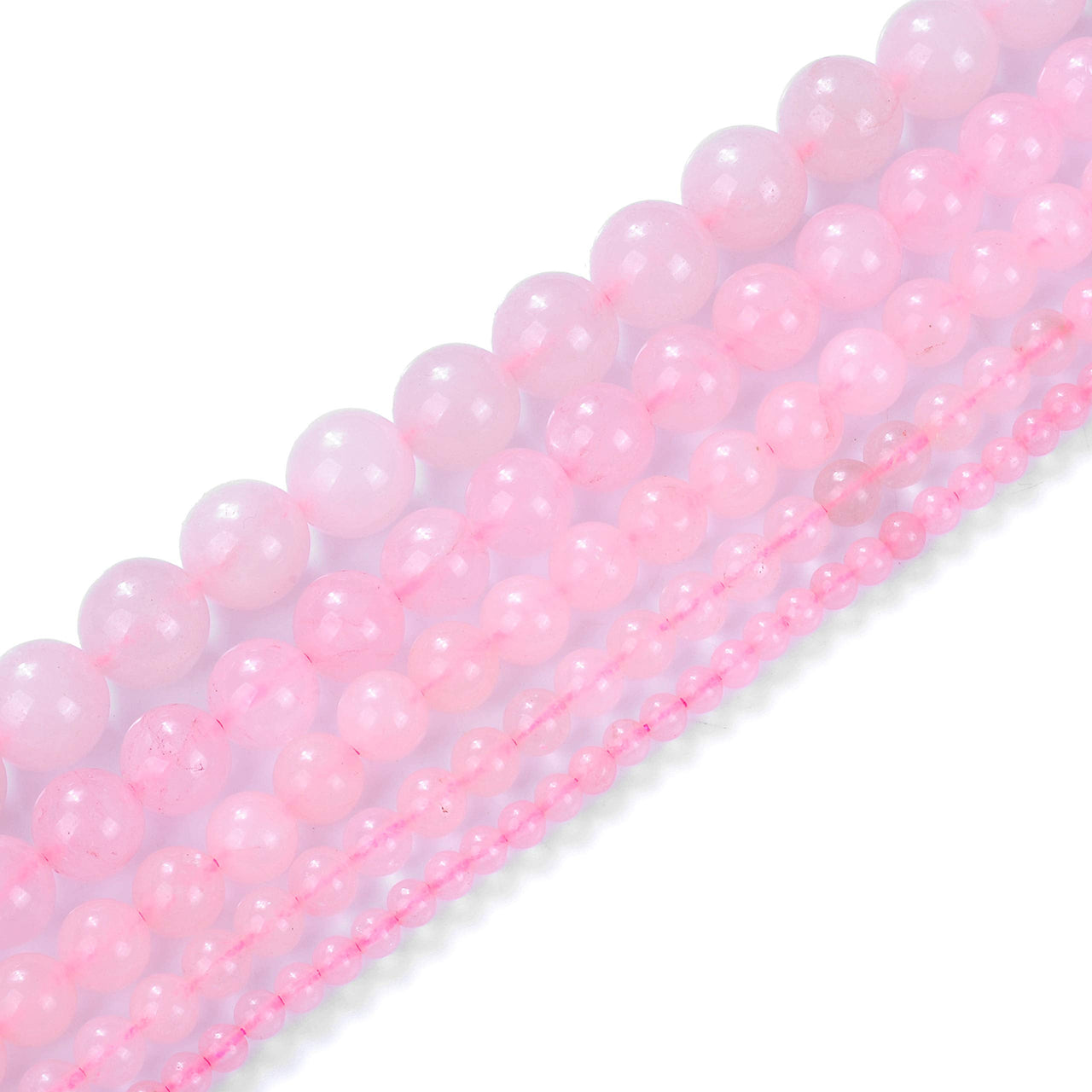Natural Stone Beads 8mm Rose Quartz Gemstone Round Loose Beads Crystal Energy Stone Healing Power for Jewelry Making DIY,1 Strand 15"