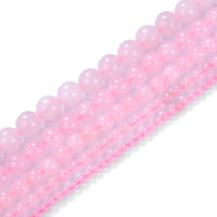 Natural Stone Beads 8mm Rose Quartz Gemstone Round Loose Beads Crystal Energy Stone Healing Power for Jewelry Making DIY,1 Strand 15