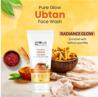 Globus Naturals Pure Glow Ubtan Face Wash, Enriched With Saffron & Milk, For Radiance & GLow, Natural, Gentle & Mild, Suitable For All Skin Types, 75 gm (Pack of 2)