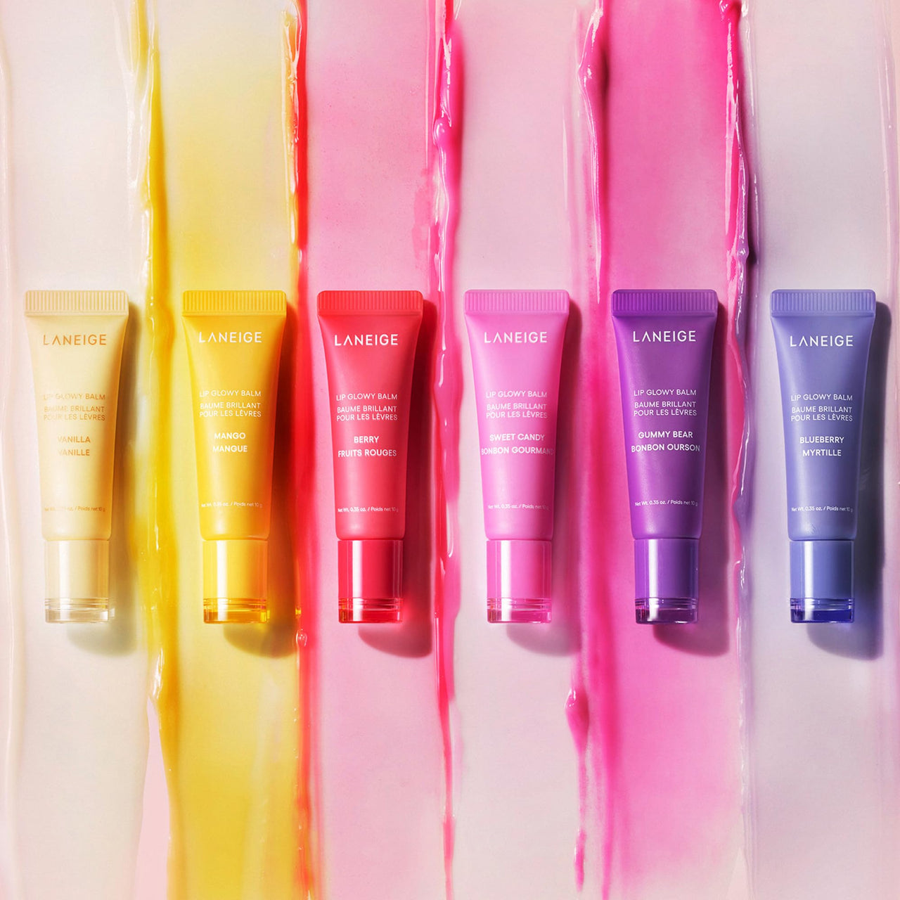 Laneige Lip Glowy Balm | Moisturizing Lip Treatment with Vitamin C + Shea Butter for Soft, Smooth and Glowing Lips | Korean Lip Balm For Dry Chapped Lips |Intense Hydration| Mango |10Gm