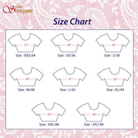 X3 Women's  Polyester Embroidered Half Sleeves Readymade Blouse