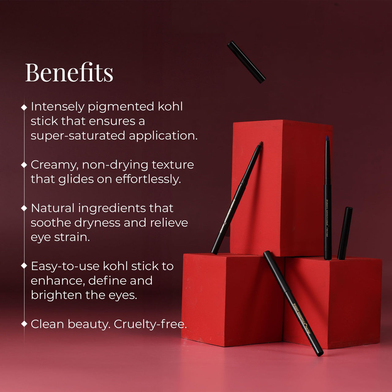 Forest Essentials Earth Brown Gulaab Khaas Kajal Pencil, Matte Finish (0.3G)