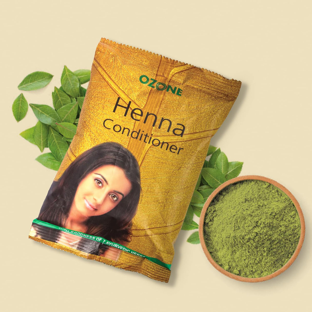 Ozone Henna Hair Conditioner |Men & Women | Ideal For Strong and Damaged Hair ,Shine & Nourish | Enriched with Bhringraj, Amla & Reetha | Paraben, Chemical & Sulphate Free - 100 g (Pack of 3)