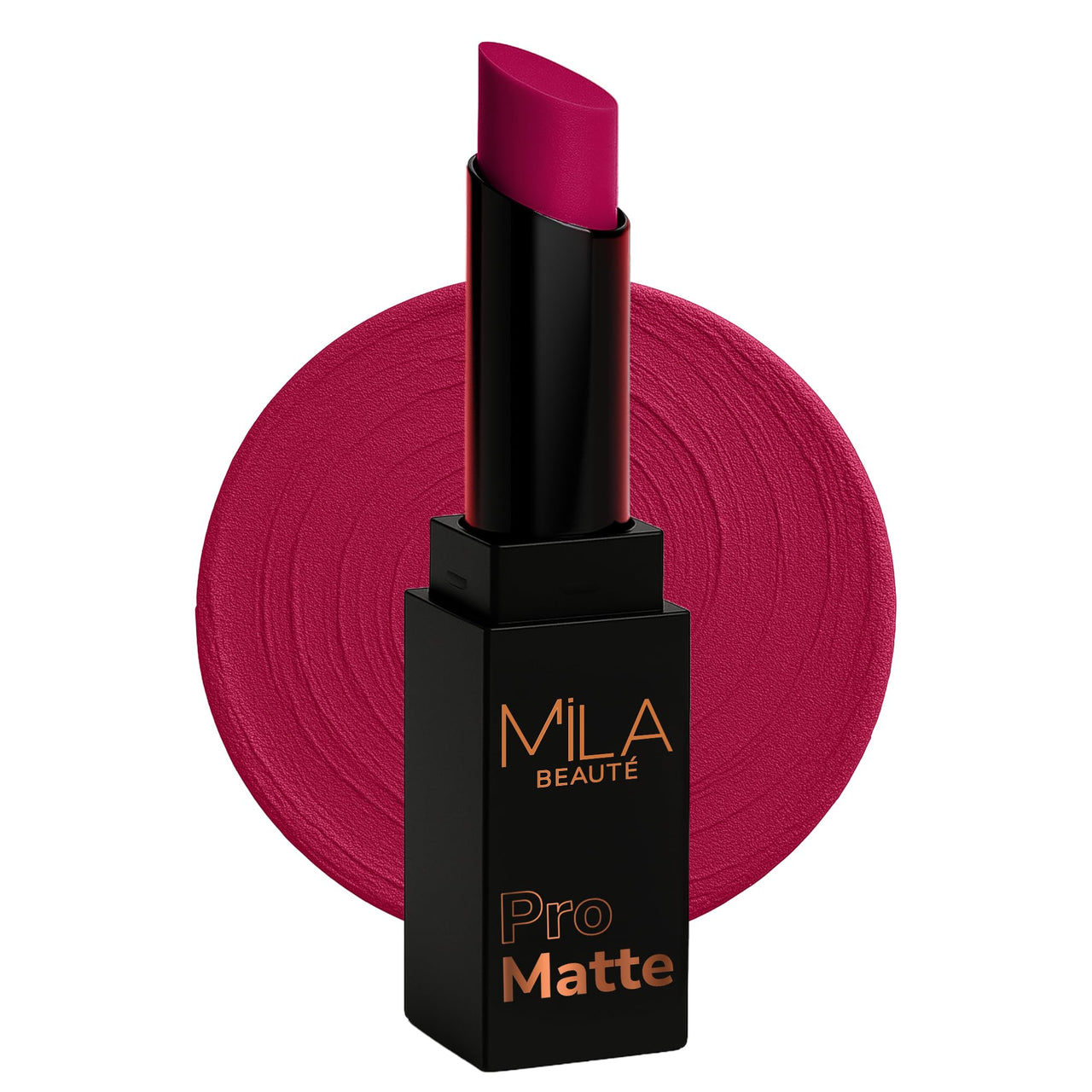 Mila Beauté Pro Matte Lipstick | Highly Pigmented & Long lasting | Semi Matte Finish | Light Weight Lipstick | Single Swipe Application | Luxurious Lip Color | Shade -(Anarkali, 4.2g)
