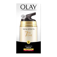 Olay Day Cream Total Effects 7 in 1, Anti-Ageing SPF 15, 50g And Olay Night Cream Total Effects 7 in 1, Anti-Ageing Moisturiser, 50g