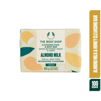 The Body Shop Almond Milk Cleansing Face and Body Bar, 100 G