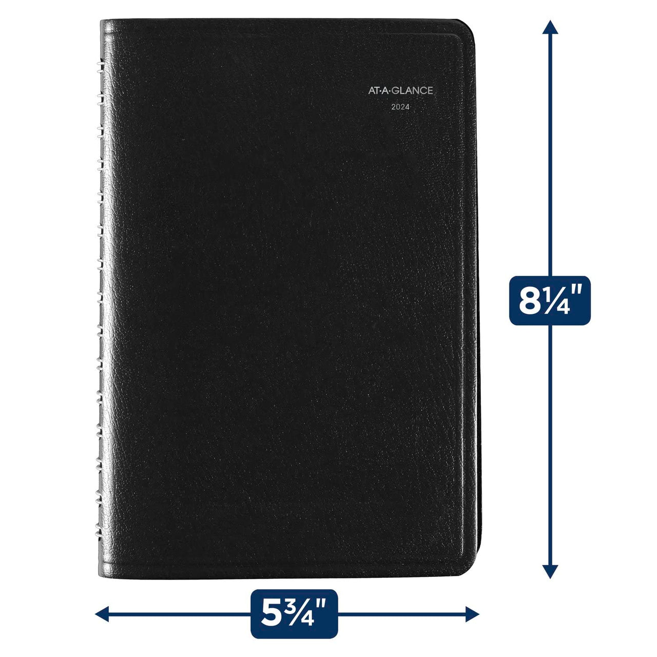 AT-A-GLANCE 2024 Daily Planner, DayMinder, Quarter-Hourly Appointment Book, 5" x 8", Small, Black (G1000024) 2024 New Edition