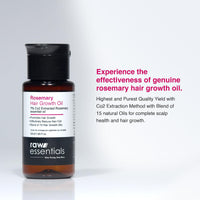 Raw Essentials Rosemary Hair Oil 50ml, Highest Grade Natural Rosemary Oil for Hair Growth, Nourishes and Strengthen Hair & Scalp, Boost Volume, Shine & Thickness.