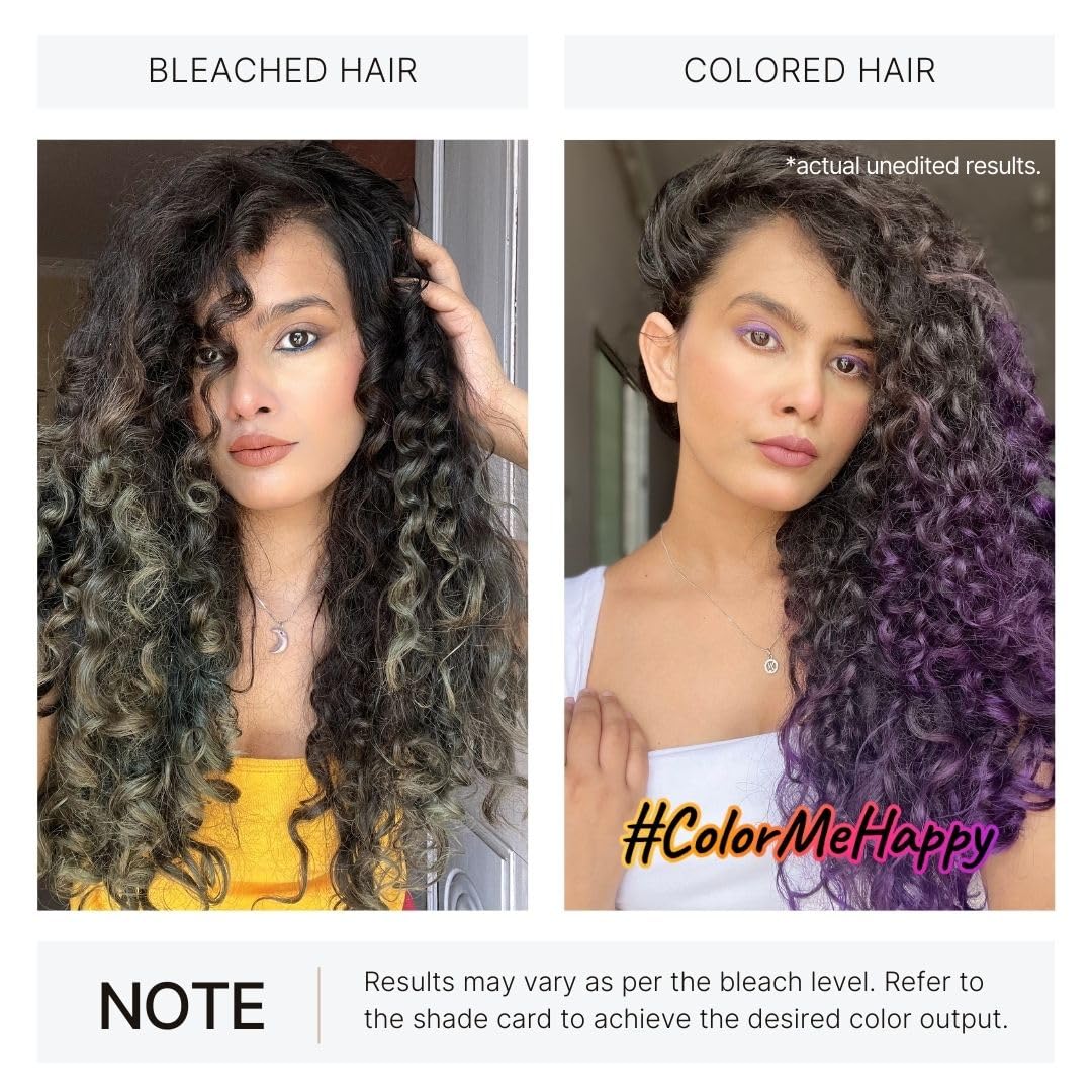 2.Oh! Italian- Violet Hair Color DIY Kit | Semi Permanent Hair Color + Hair Bleach for Hair Color | Hair Highlights for Women & Men | Hair Bleach with Plex & Argan oil| Lightening Kit