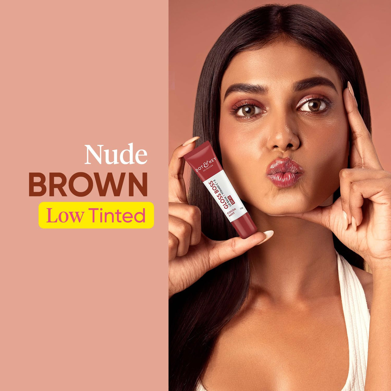Dot & Key Gloss Boss Lip Duo | Strawberry Crush SPF 50 Lip Balm 12gm & Cocoa Mint SPF 50 Lip Balm 12gm | Sun Protected Tinted Lip Balm for Women | Fades Pigmentation | Moisturizes Dry & Flaky Lips
