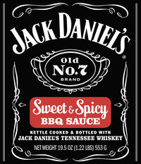 Jack Daniel's  Old No. 7 Sweet & Spicy BBQ Sauce – Authentic Small Batch Jack Daniel’s BBQ Sauce – Preservative Free – 19.5 oz