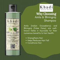 Khadi Natural Herbal Amla Bhringraj Shampoo and Aloevera Conditioner Combo || Suitable For Hair Growth | Dry and Frizzy Hair - Controls Hair Fall Parben And Sls Free (200ml Each)